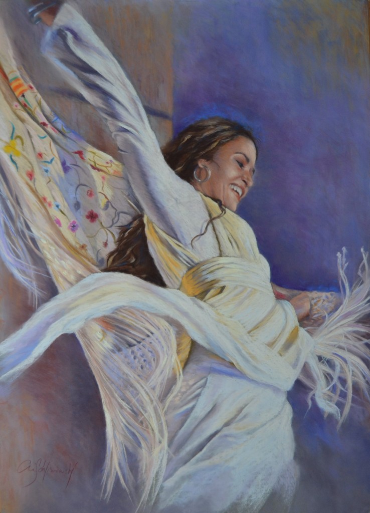 Melodie-soufie-pastel-peinture-danseuse-christiane-schliwinski