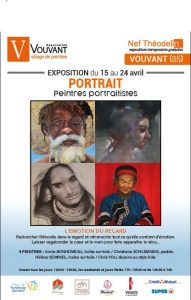 EXPOSITION PORTRAIT « L’ÉMOTION DU REGARD » – Vouvant (85) Village de peintres du 15 au 24 avril 2022