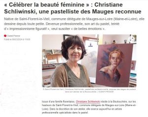 article-presse-ouest-france-pastelliste-maine-et-loire-christiane-schliwinski